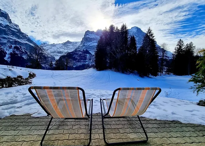 Mom - Alpine Boutique Apartments, Gletscher, Eiger View Terrace Grindelwald